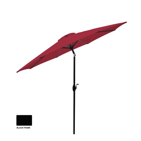 BOND 9-Ft. Aluminum Crank Market Patio Umbrella - Hibiscus Red 59629